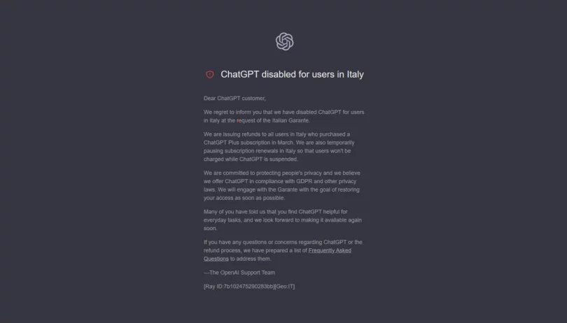 Why is ChatGPT blocked in Italy and how to unblock